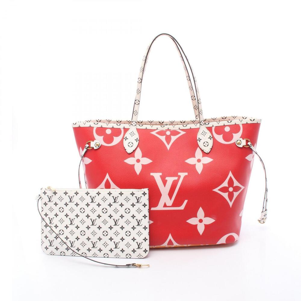 Louis Vuitton Neverfull Tote Bag Canvas Monogram Giant Red Pink Multicolor